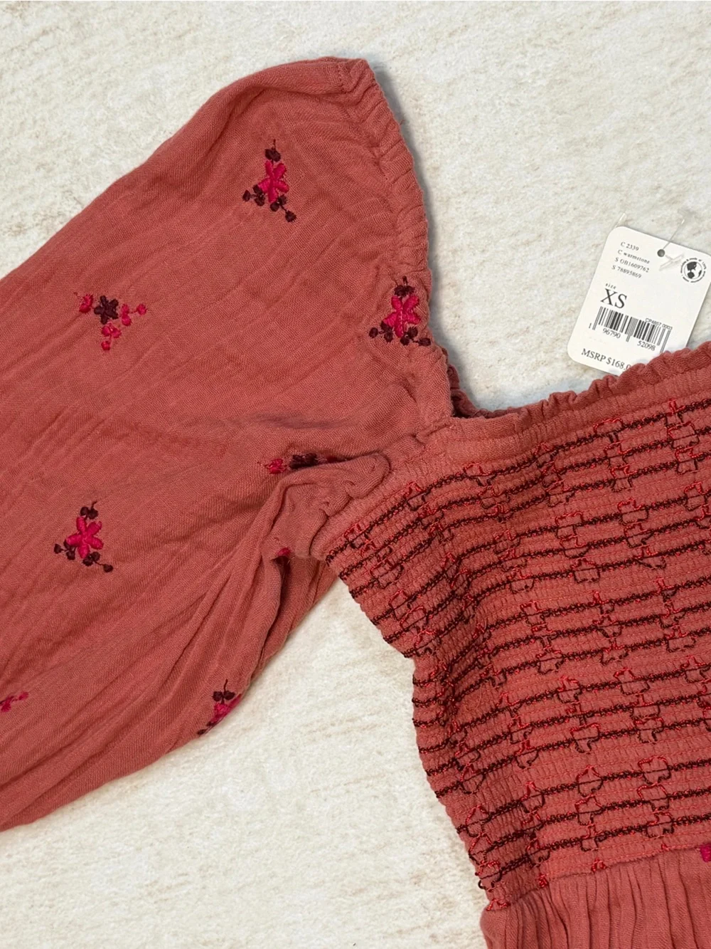 Free People smocked bodice